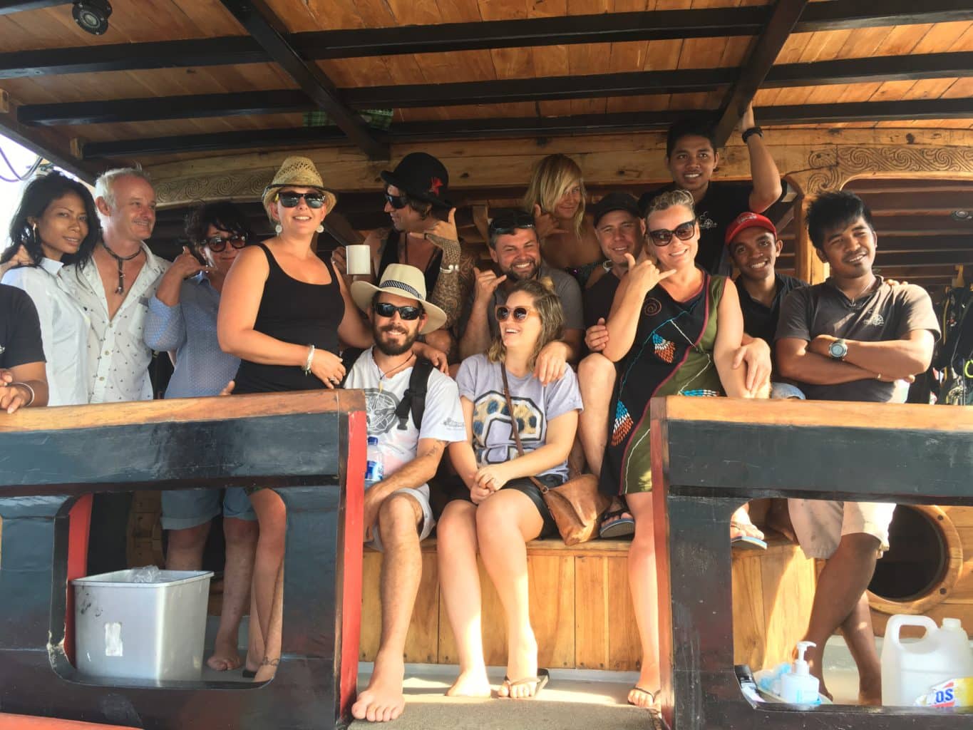 Calico Jack Crew with the guest | Liveaboard Trip in Indonesia | Calico Jack